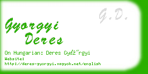 gyorgyi deres business card
